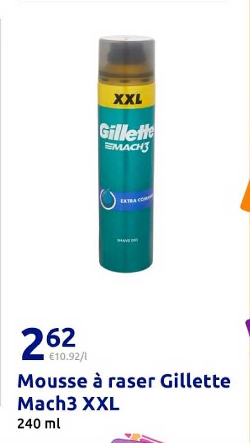 Mousse à raser Gillette Mach3 XXL