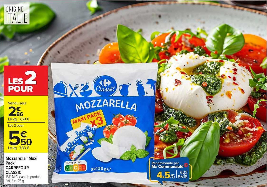 Mozzarella "Maxi Pack" CARREFOUR CLASSIC'