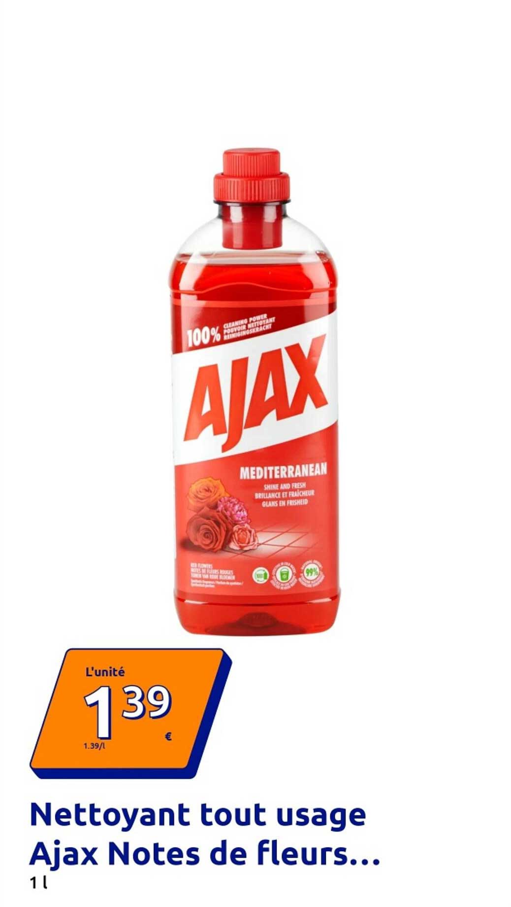 Nettoyant tout usage Ajax Notes de fleurs... 1 l