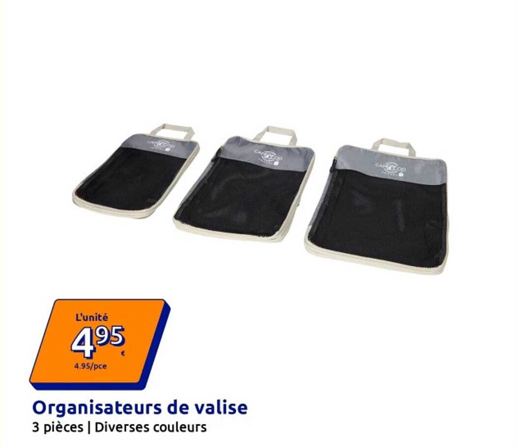 Organisateurs de valise 3 pièces | Diverses couleurs