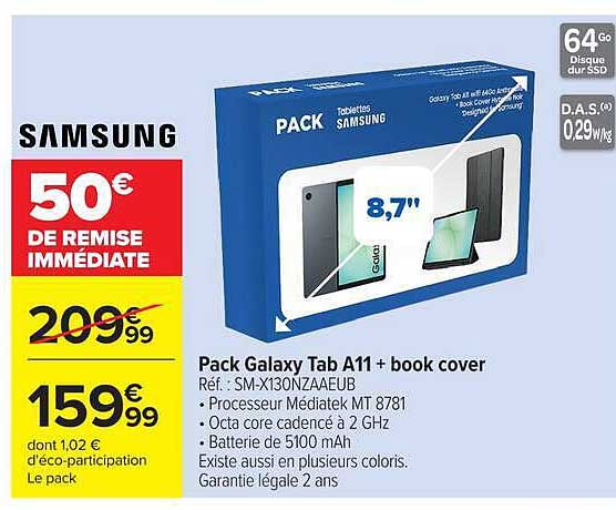 Pack Galaxy Tab A11 + book cover