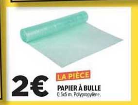 PAPIER À BULLE 0,5x5 m. Polypropylène.