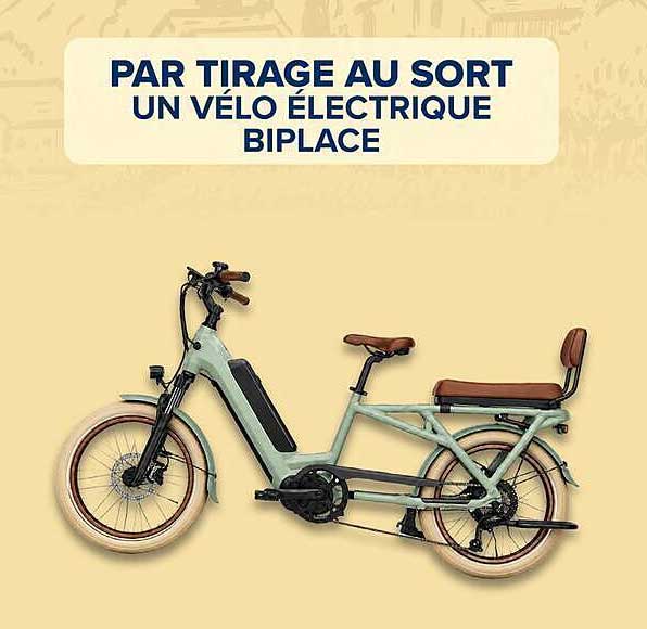 PAR TIRAGE AU SORT UN VÉLO ÉLECTRIQUE BIPLACE