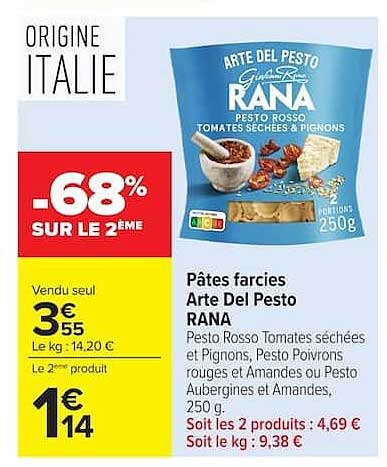 Pâtes farcies Arte Del Pesto RANA