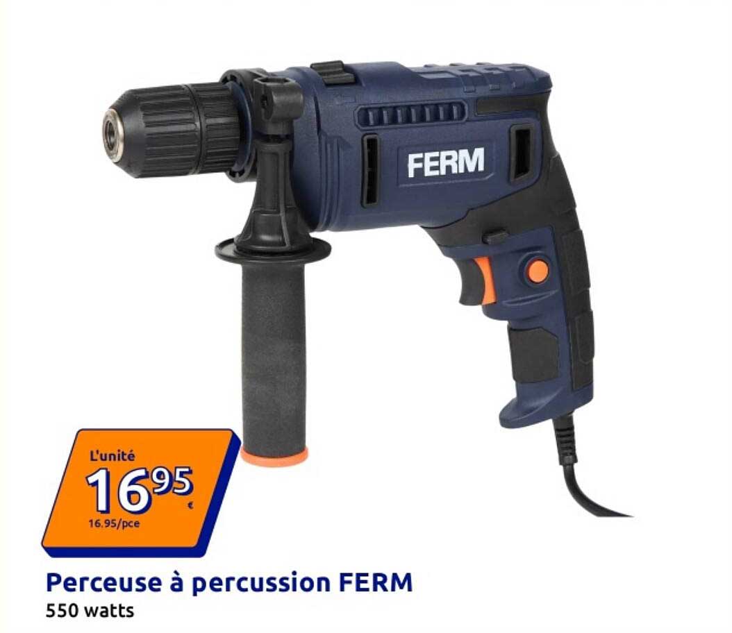 Perceuse à percussion FERM 550 watts