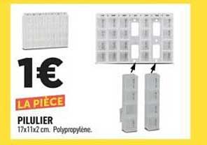 PILULIER 17x11x2 cm. Polypropylène
