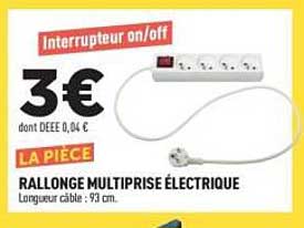 RALLONGE MULTIPRISE ELECTRIQUE