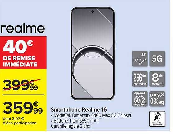 realme 40€ DE REMISE IMMÉDIATE