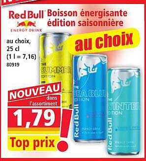 Red Bull Boisson énergisante édition saisonnière