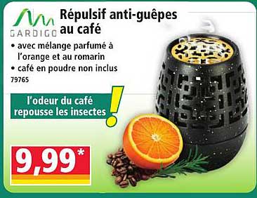 Répulsif anti-guêpes au café