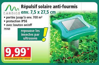 Répulsif solaire anti-fourmis env. 7,5 x 27,5 cm