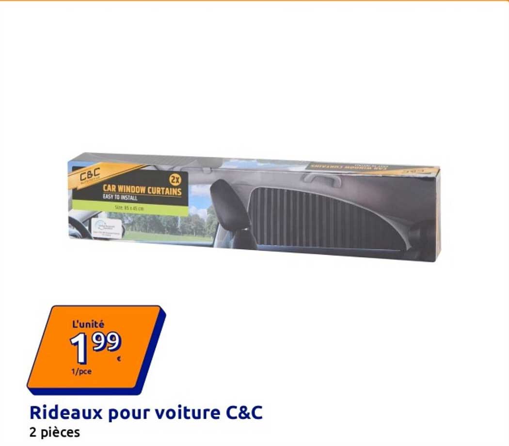 Rideaux pour voiture C&C 2 pièces