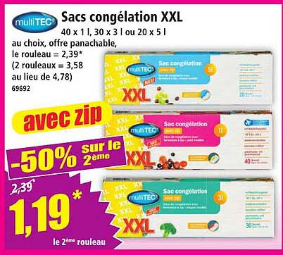 Sacs congélation XXL