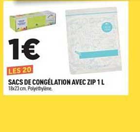 SACS DE CONGÉLATION AVEC ZIP 1 L