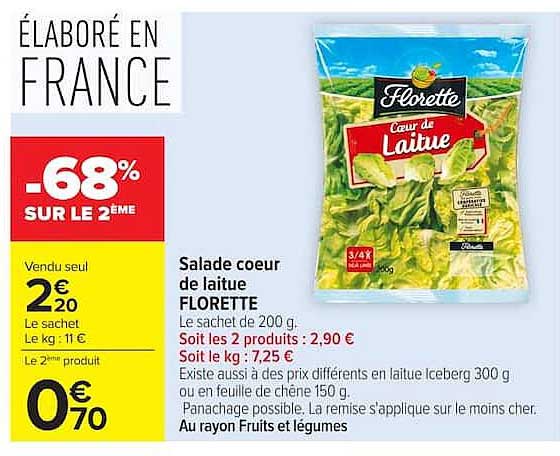 Salade coeur de laitue FLORETTE