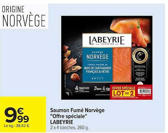 Saumon Fumé Norvège "Offre spéciale" LABEYRIE