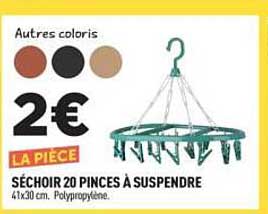SÈCHOIR 20 PINCES À SUSPENDRE