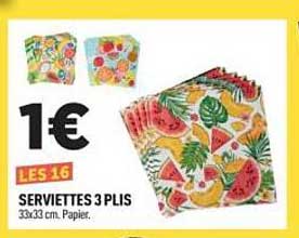 SERVIETTES 3 PLIS