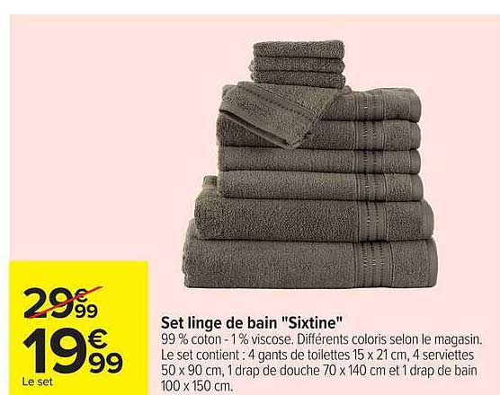 Set linge de bain "Sixtine"