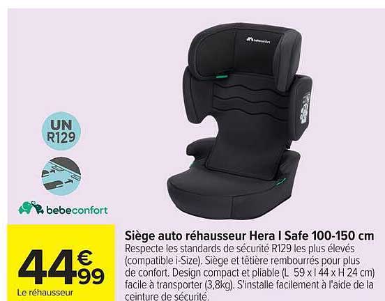 Siège auto réhausseur Hera I Safe 100-150 cm
