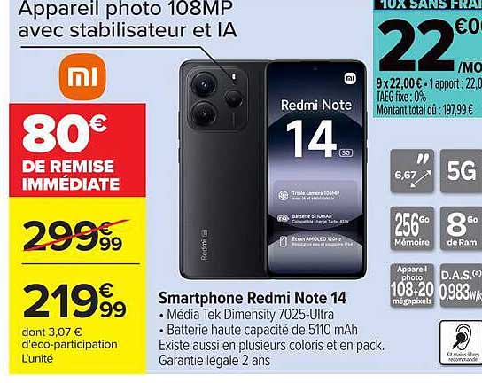 Smartphone Redmi Note 14