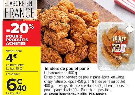 Tenders de poulet pané