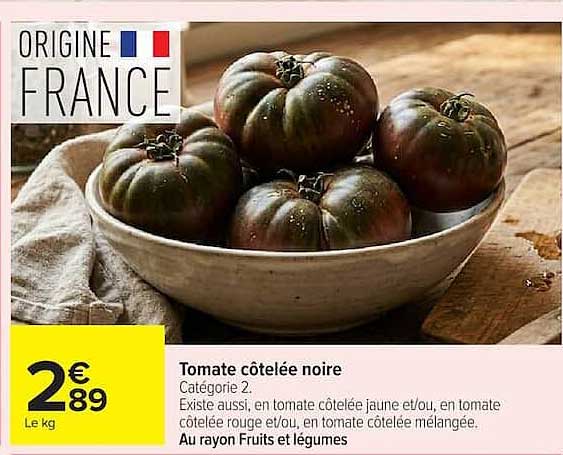 Tomate côtelée noire