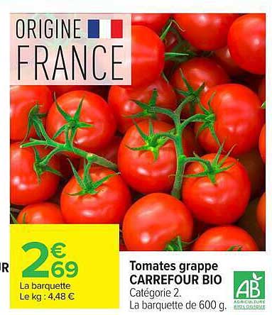 Tomates grappe CARREFOUR BIO