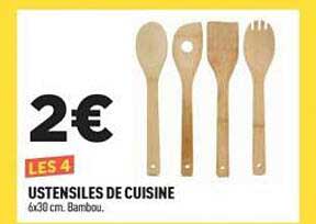USTENSILES DE CUISINE 4/30 cm, Bambou.