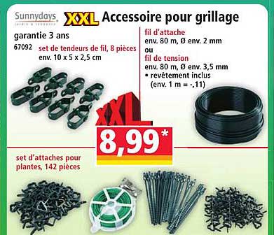 XXL Accessoire pour grillage