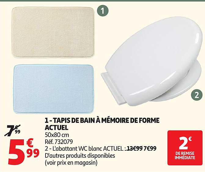1- TAPIS DE BAIN À MÉMOIRE DE FORME ACTUEL