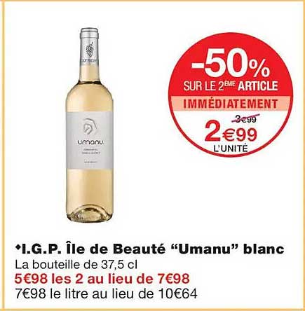 1.I.G.P. île de Beauté “Umanu” blanc