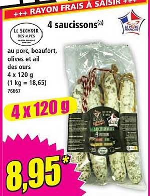 4 saucissons(a)