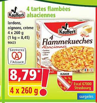 4 tartes flambées alsaciennes
