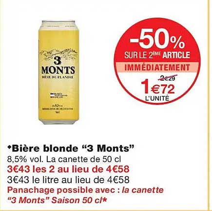 -50% SUR LE 2ème ARTICLE IMMÉDIATEMENT