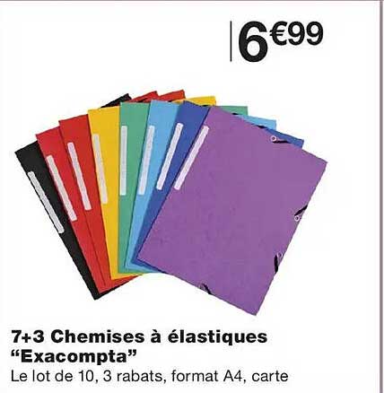 7+3 Chemises à élastiques “Exacompta”