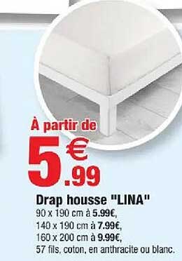 À partir de 5€99 Drap housse "LINA"