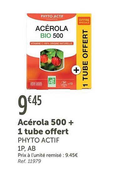 Acérola 500 + 1 tube offert