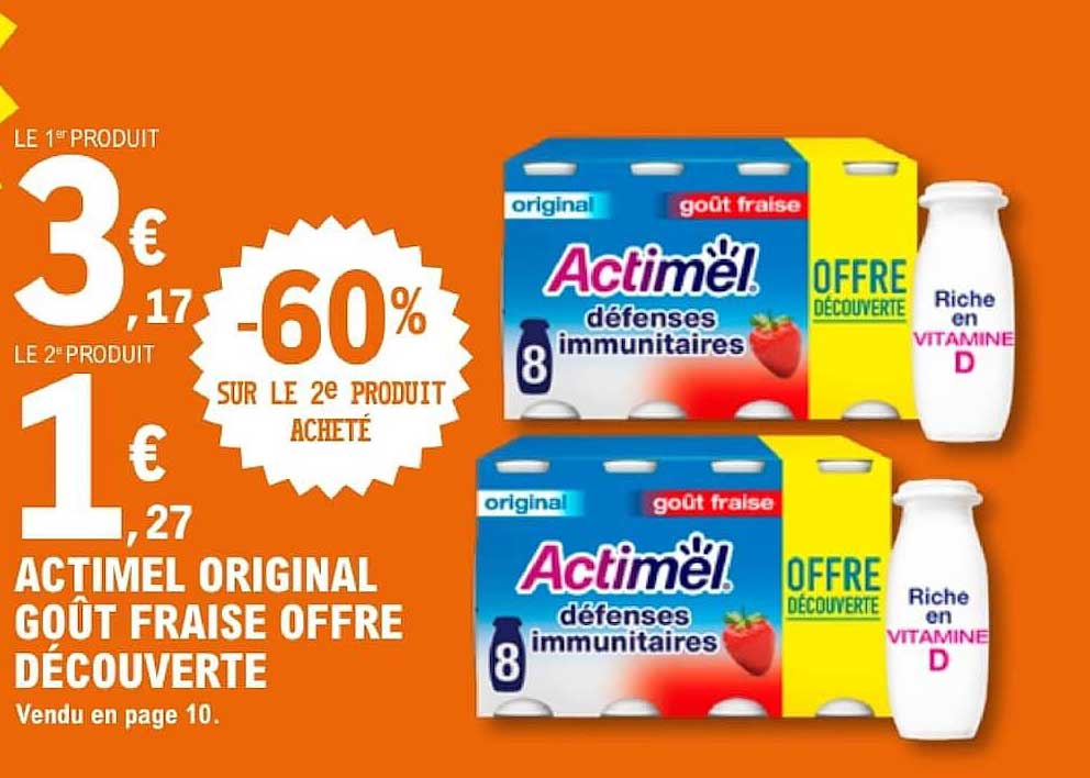ACTIMEL ORIGINAL GOÛT FRAISE OFFRE DÉCOUVERTE
