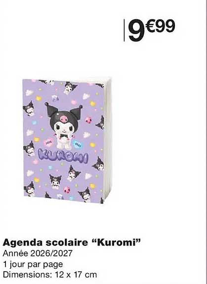 Agenda scolaire “Kuromi”