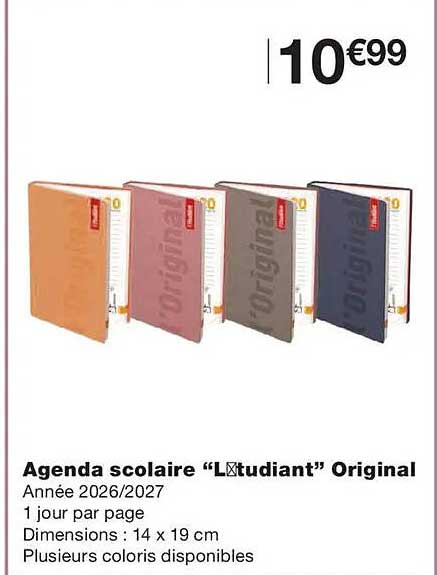 Agenda scolaire “L’étudiant” Original