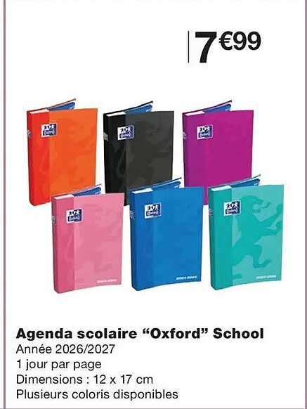 Agenda scolaire “Oxford” School