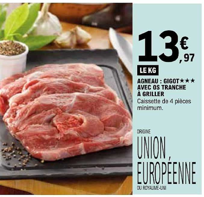 AGNEAU : GIGOT★★★ AVEC OS TRANCHE À GRILLER