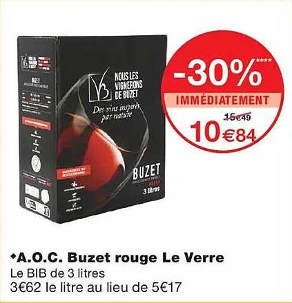 A.O.C. Buzet rouge Le Verre