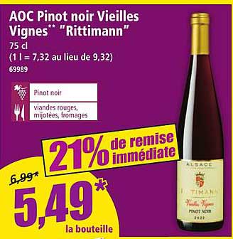 AOC Pinot noir Vieilles Vignes "Rittimann"