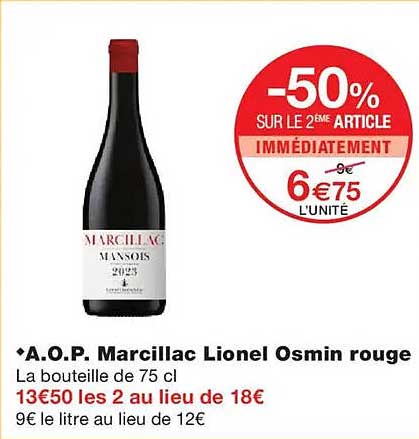 A.O.P. Marcillac Lionel Osmin rouge