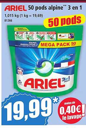 ARIEL 50 pods alpine** 3 en 1