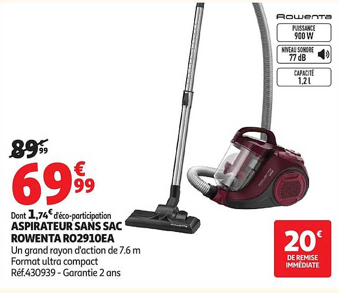 ASPIRATEUR SANS SAC ROWENTA RO2910EA