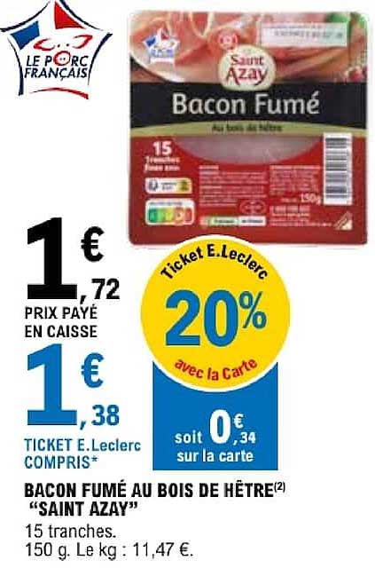 BACON FUMÉ AU BOIS DE HÊTRE “SAINT AZAY”