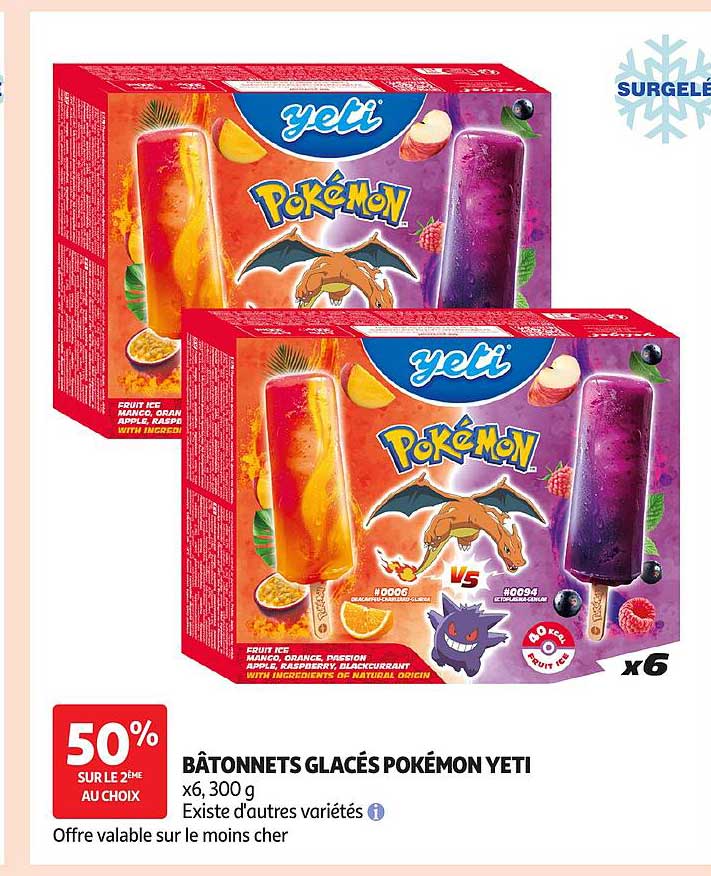 BÂTONNETS GLACÉS POKÉMON YETI